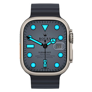 HK9 Ultra AMOLED Smartwatch ChatGPT Smartwatch – Black Color