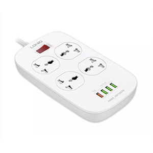 LDNIO SC4407 Power Socket 4 USB Charger with Power Extension Cord