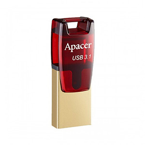 APACER 64GB AH180 USB 3.1 TYPE-C Dual Interface Pendrive- Red Color