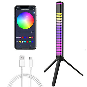 3D RGB APP Control Rechargeable Rhythm Light With Voice-Activated Pickup (D10)