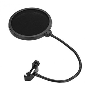 Wind Pop Filter For Microphone With Adjustable Arm