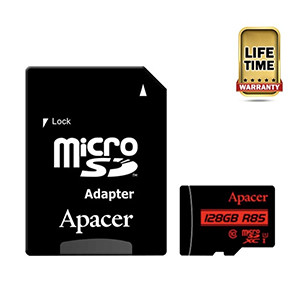 Apacer R85 128GB MicroSDHC UHS-I U1 Class10 Memory Card with Adapter