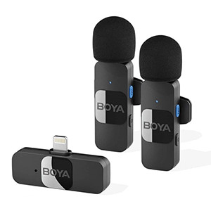 BOYA BY-V2 2.4GHz Wireless Microphone System for iPhone (1:2)