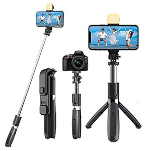 Q07 Bluetooth Selfie Stick With Light And Bluetooth Remote