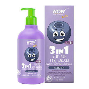 Wow Skin Science Kids 3 In 1 Tip To Toe Wash Blueberry