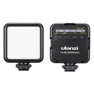 Rechargeable Mini Video Light With Lithium-Ion Battery- LED 49 For Gimbal (Ulanzi VL49, 2000mAh)