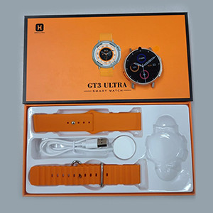 GT3 Ultra Smart Watch (Round Dial) – Orange Color