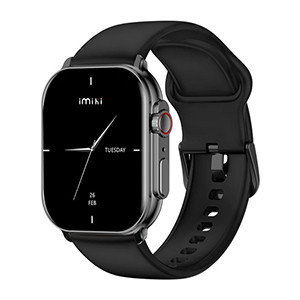 Imiki SF1 Smart Watch (Bluetooth Calling) – Black Color